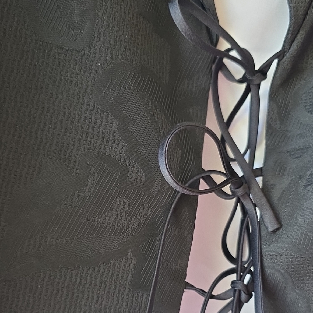 Armani Collezioni Black Tie-Front Blazer - Picture 5 of 9